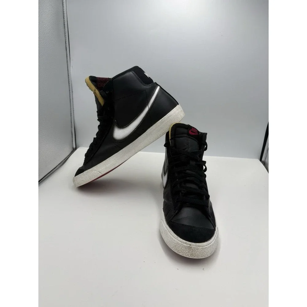 Nike Mens‎ Blazer Mid '77 Sneakers Air Brush Black 9.5 FD6924-001 - Picture 7 of 9